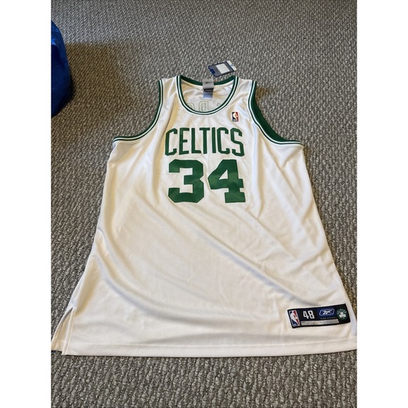 VINTAGE Paul Pierce Boston Celtics Jersey Men 48 White‎ Reebok Authentics NWT *